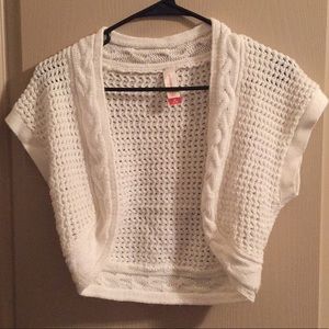 White Knit Shrug